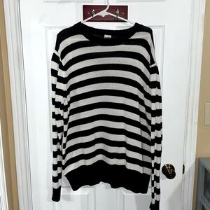 Black and White Striped Sweater